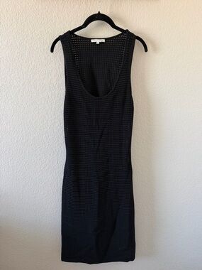 Rebecca Minkoff Black Sleeveless Knit Midi Dress